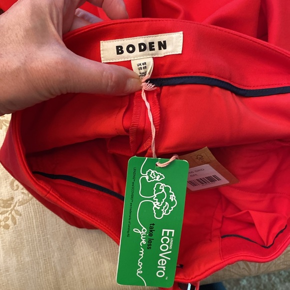 🇬🇧 NWT Boden Westbourne Jersey Pants in Red Hot Pepper 2R - Picture 4 of 7